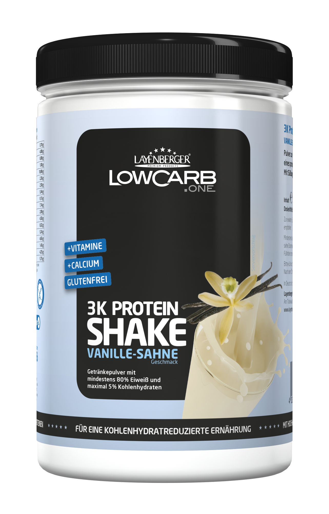 LAYENBERGER LowCarb.one 3K Protein Shake Vanille Sahne 360g LAYENBERGER LowCarb.one 3K Protein Shake Vanille Sahne 360g