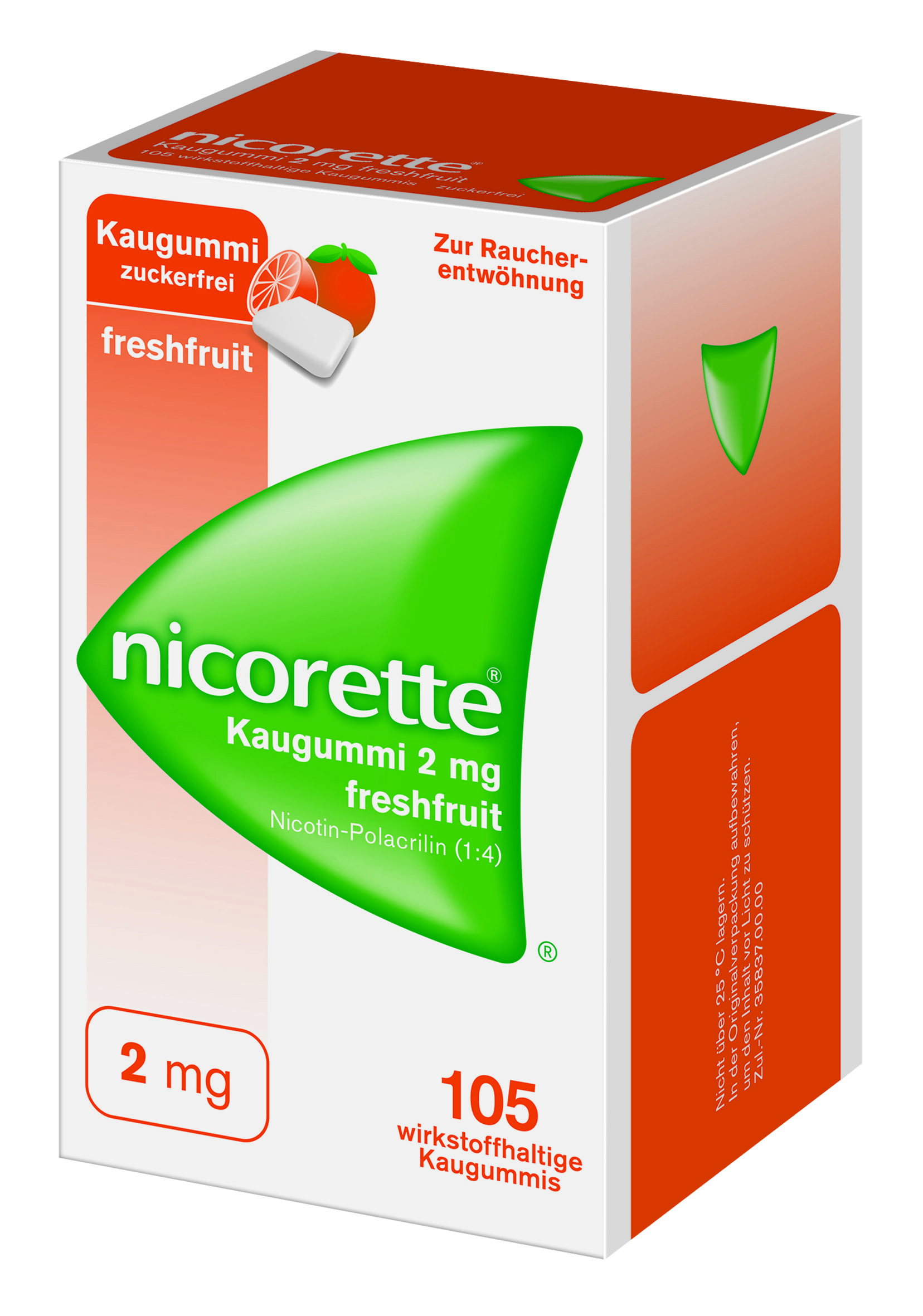 NICORETTE 2 mg freshfruit Kaugummi NICORETTE 2 mg freshfruit Kaugummi