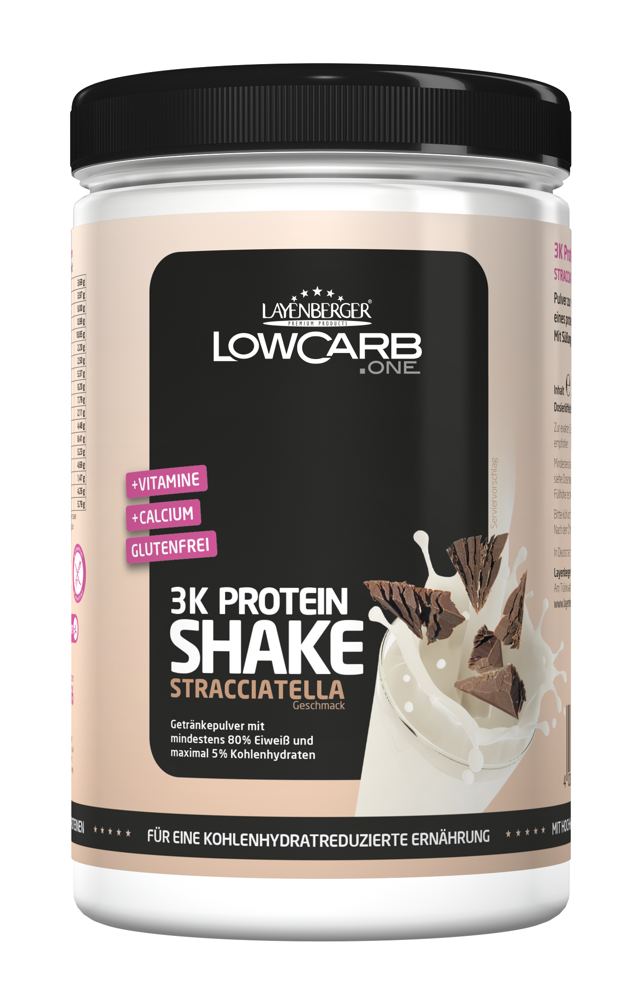 LAYENBERGER LowCarb.one 3K Protein Shake Stracciatella 360g LAYENBERGER LowCarb.one 3K Protein Shake Stracciatella 360g